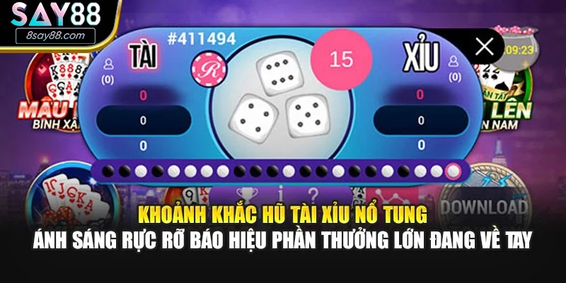 Khoảnh khắc hũ tài xỉu nổ tung – ánh sáng rực rỡ báo hiệu phần thưởng lớn đang về tay